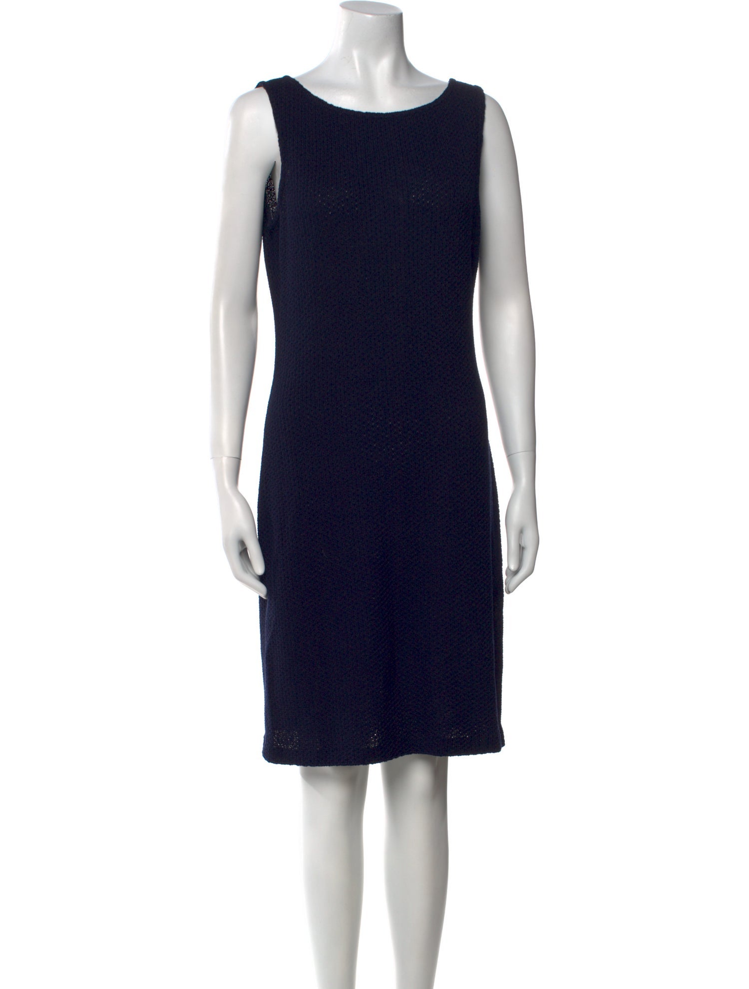 St. John Caviar Bateau Neckline Mini Dress