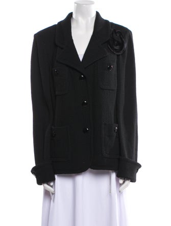 St. John Caviar Wool Utility Jacket