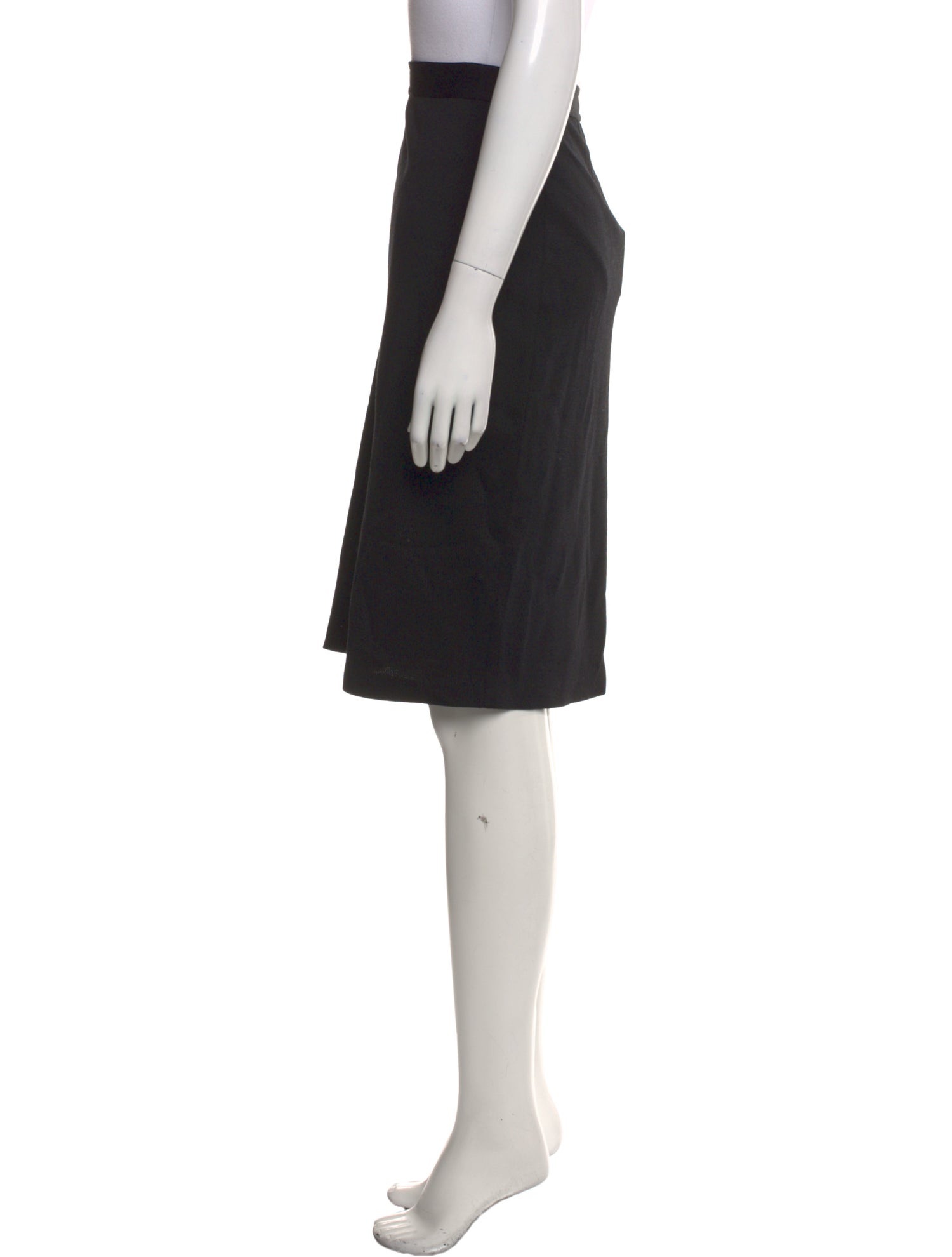St. John Caviar Wool Knee-Length Skirt w/ Tags