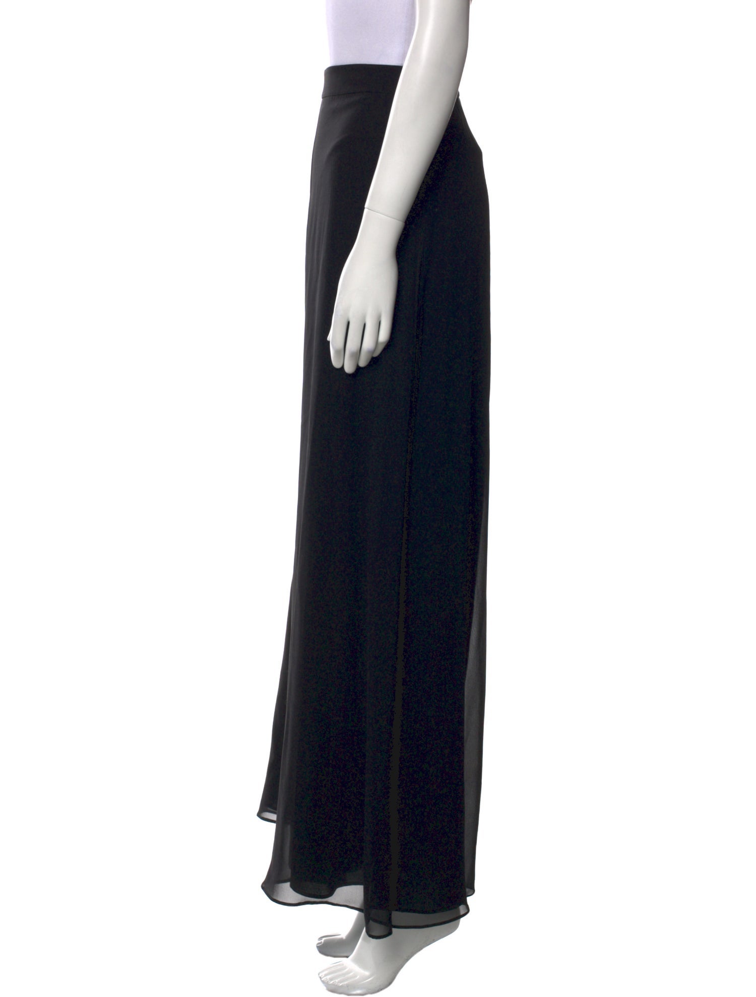 St. John Caviar Silk Wide Leg Pants
