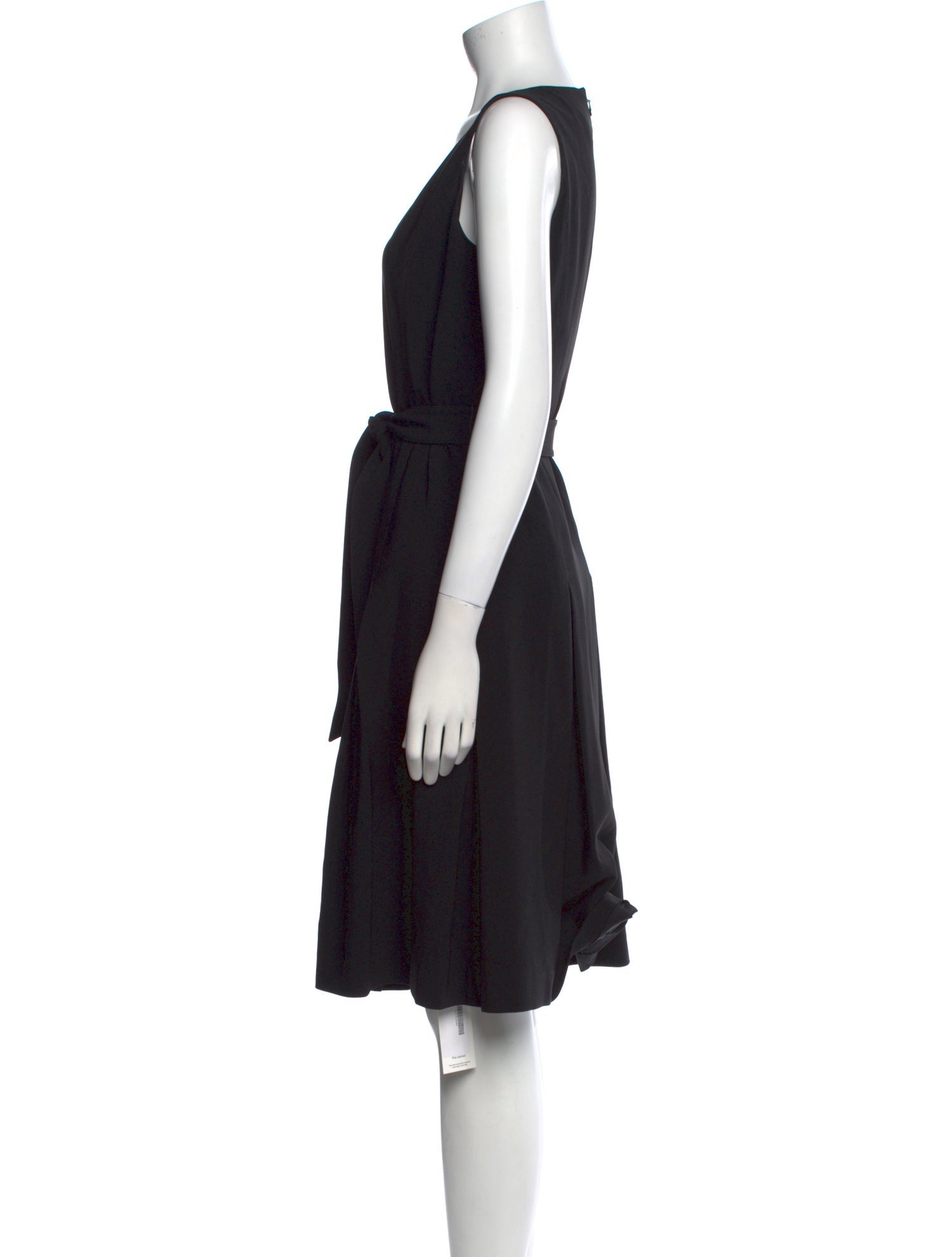 St. John Caviar V-Neck Mini Dress