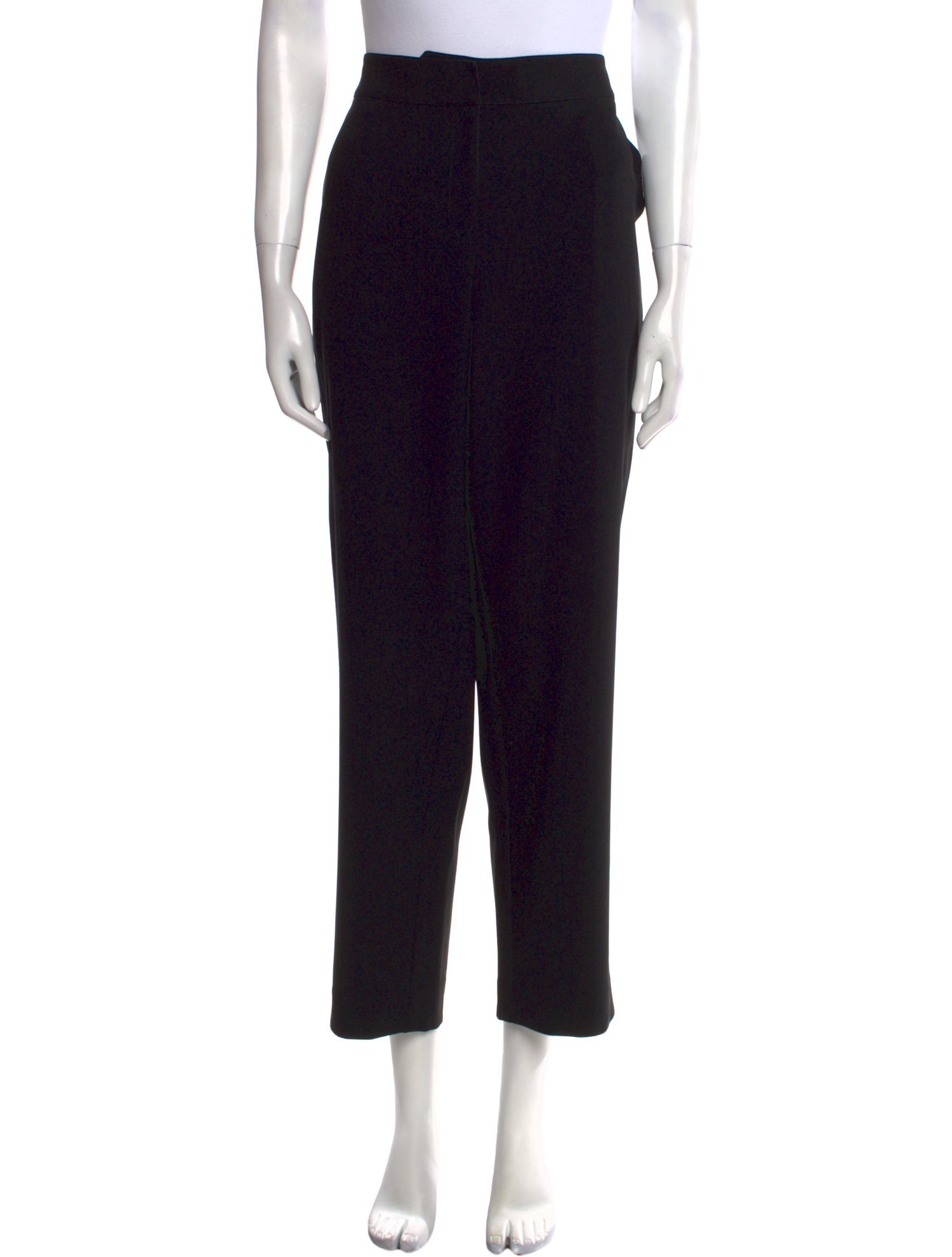 St. John Caviar Virgin Wool Straight Leg Pants