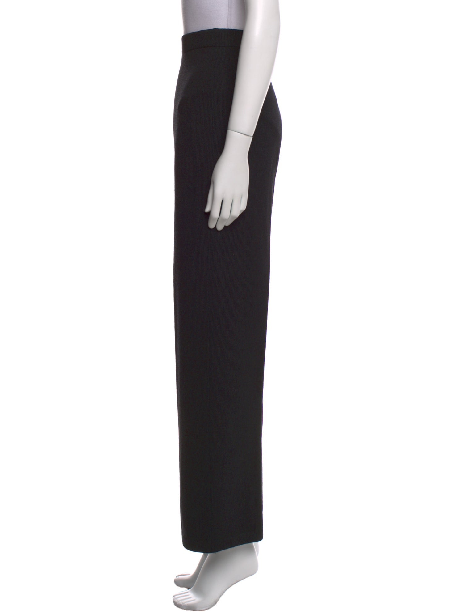 St. John Caviar Wool Wide Leg Pants