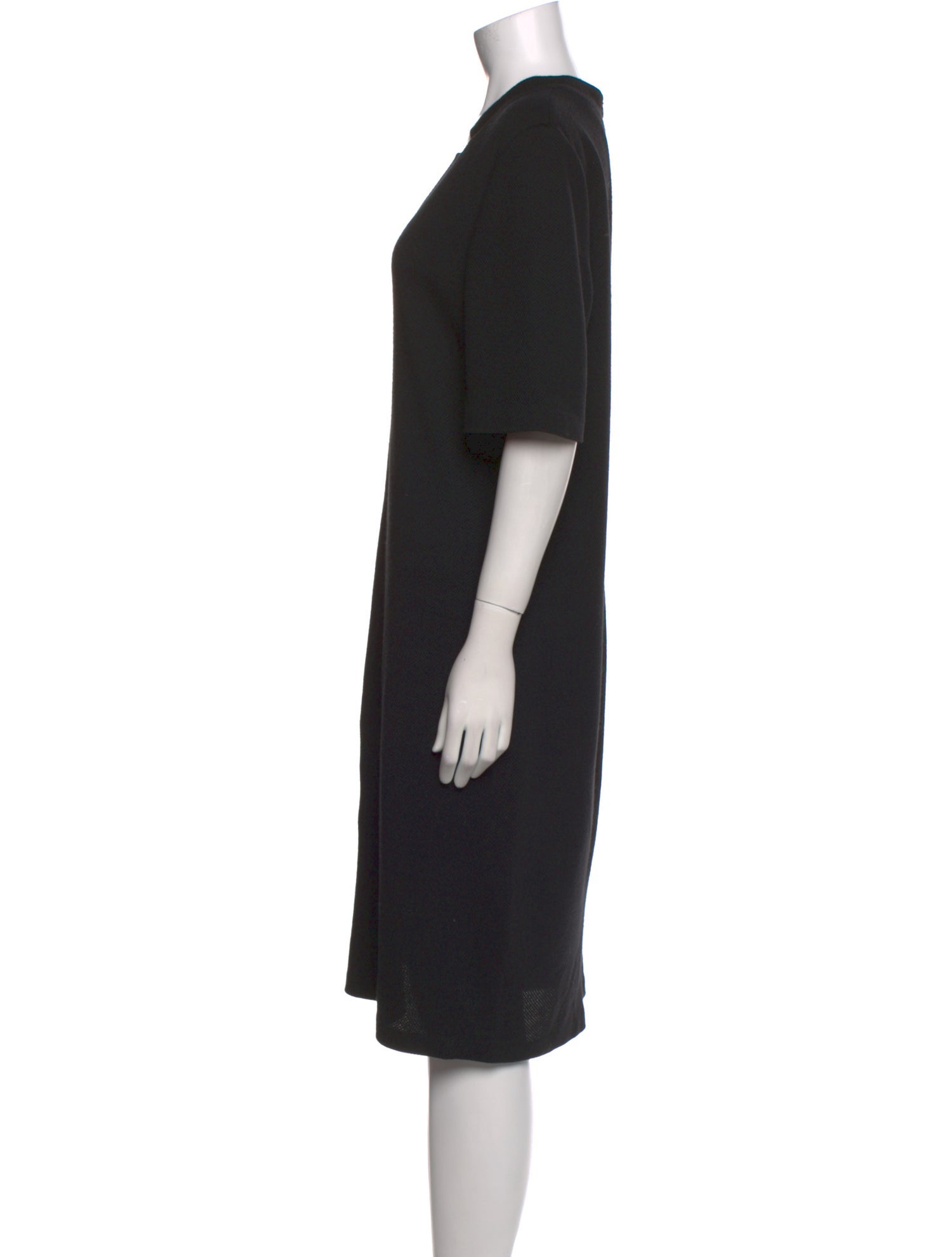 St. John Caviar Wool Knee-Length Dress