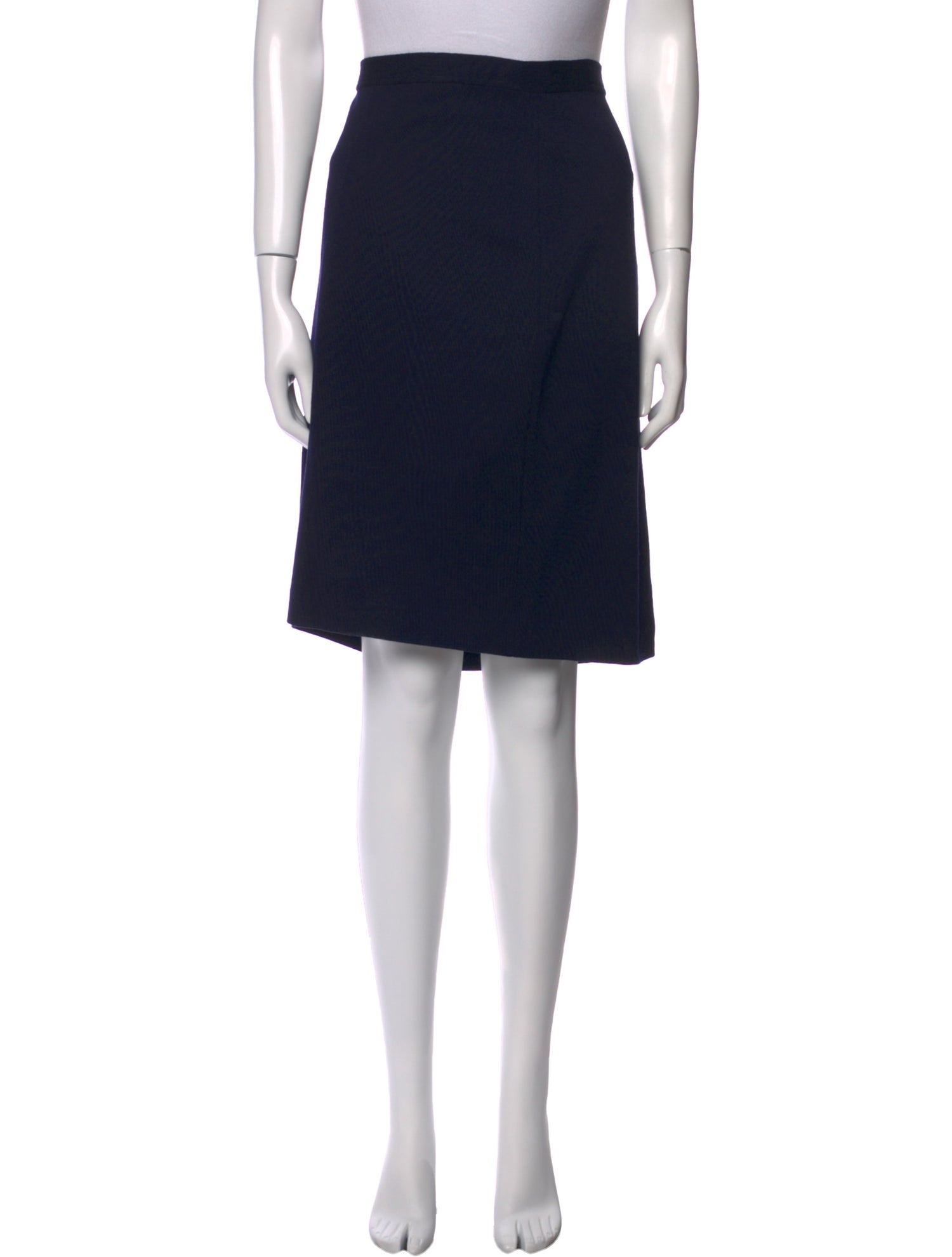 St. John Caviar Wool Knee-Length Skirt w/ Tags
