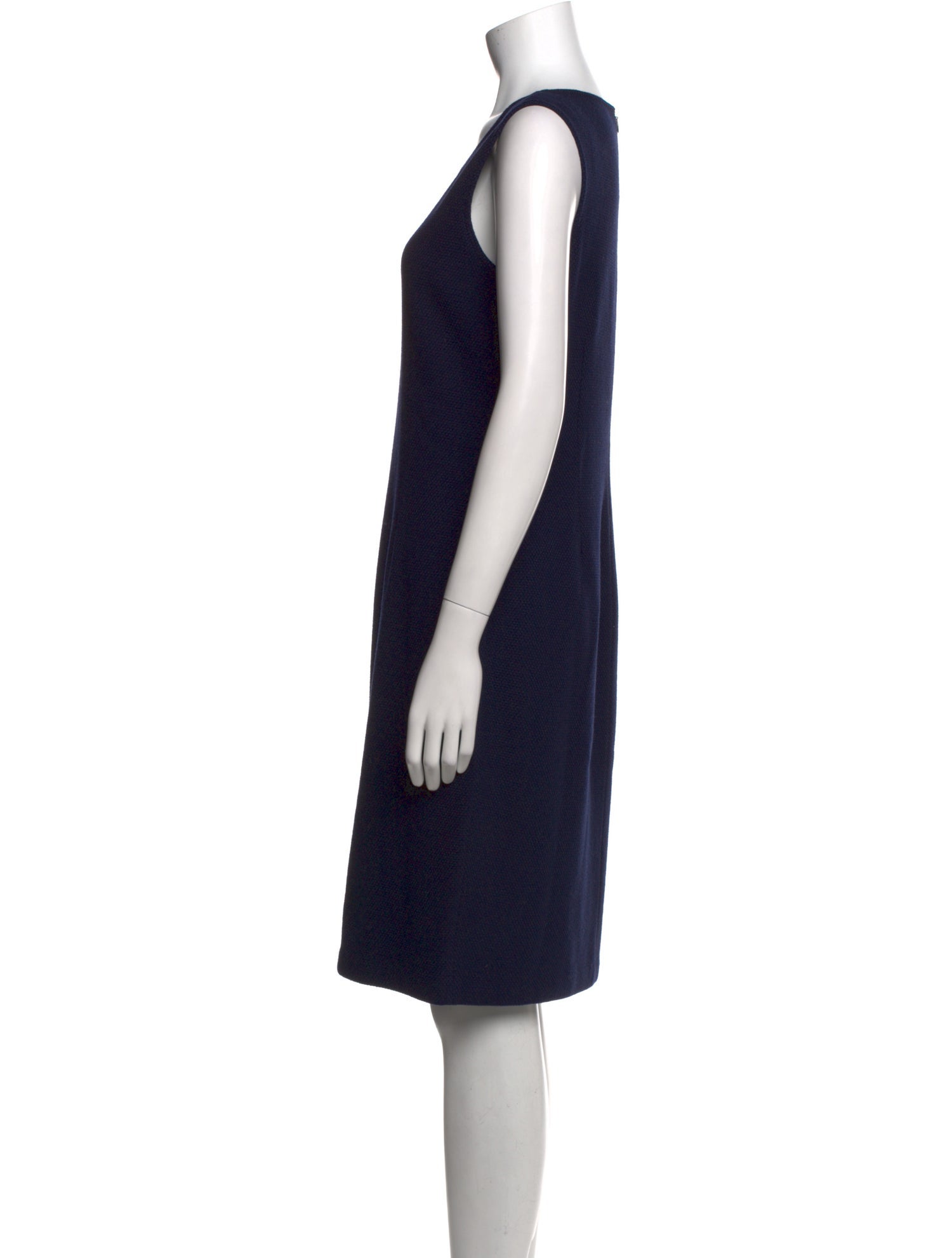 St. John Caviar Wool Knee-Length Dress