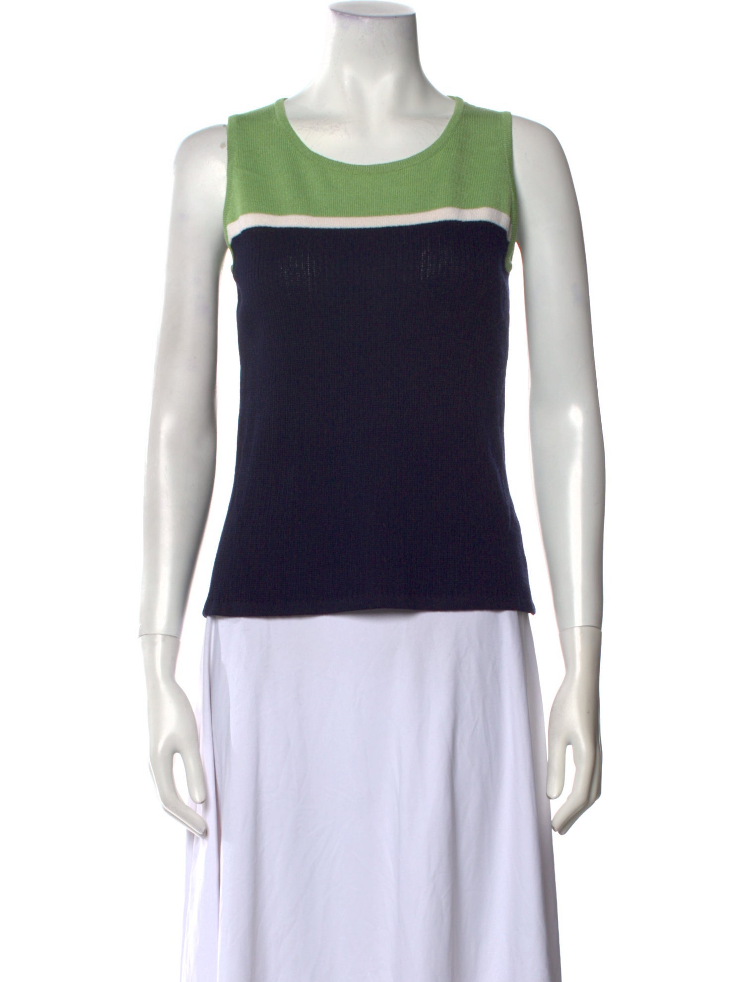 St. John Caviar Wool Colorblock Pattern Sweater