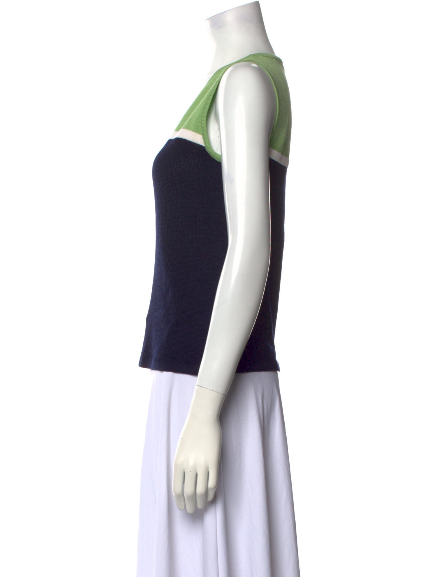 St. John Caviar Wool Colorblock Pattern Sweater