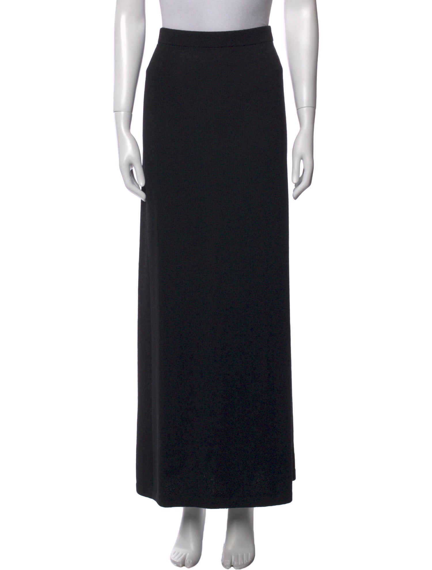 St. John Caviar Wool Long Skirt