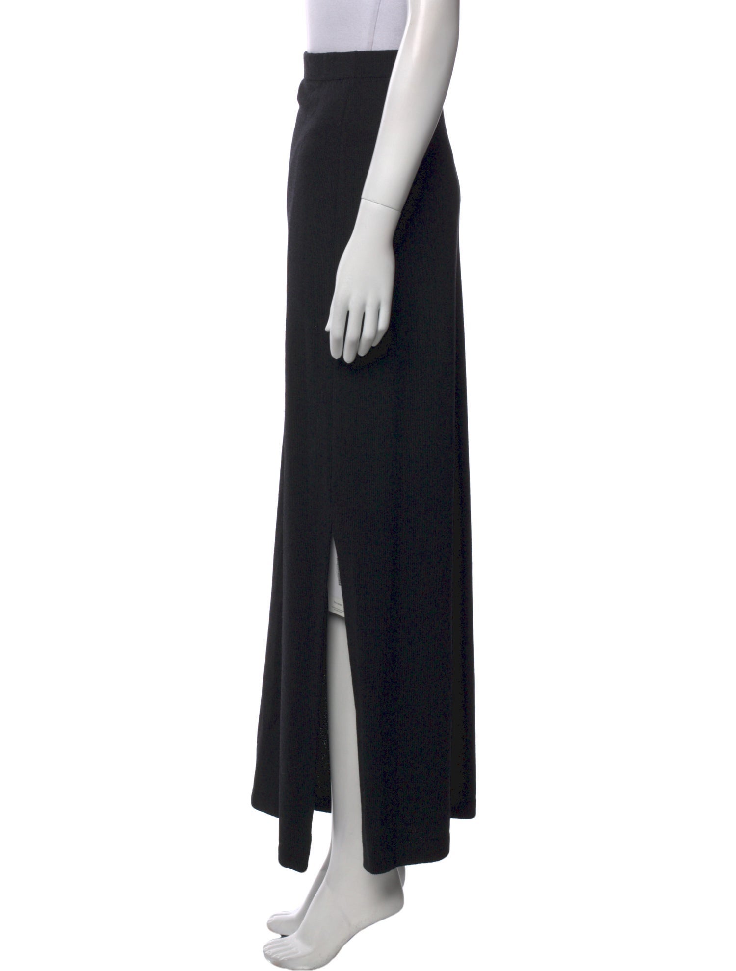 St. John Caviar Wool Long Skirt