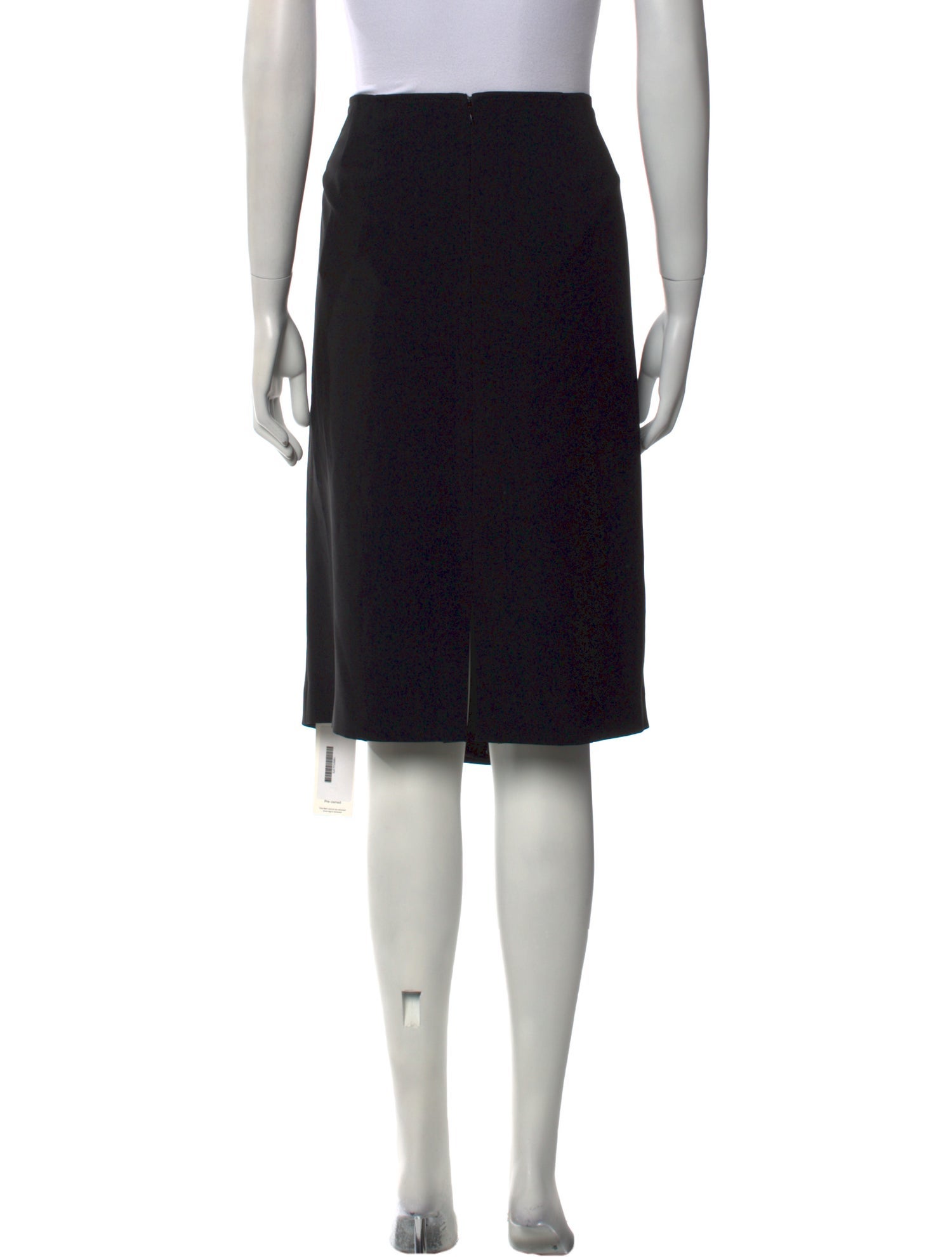 St. John Caviar Wool Knee-Length Skirt