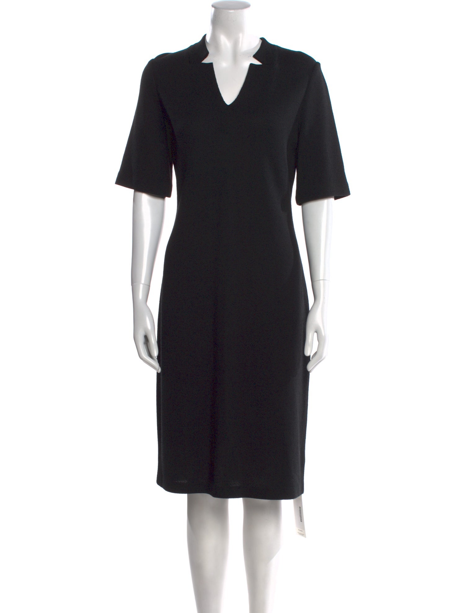 St. John Caviar Wool Knee-Length Dress