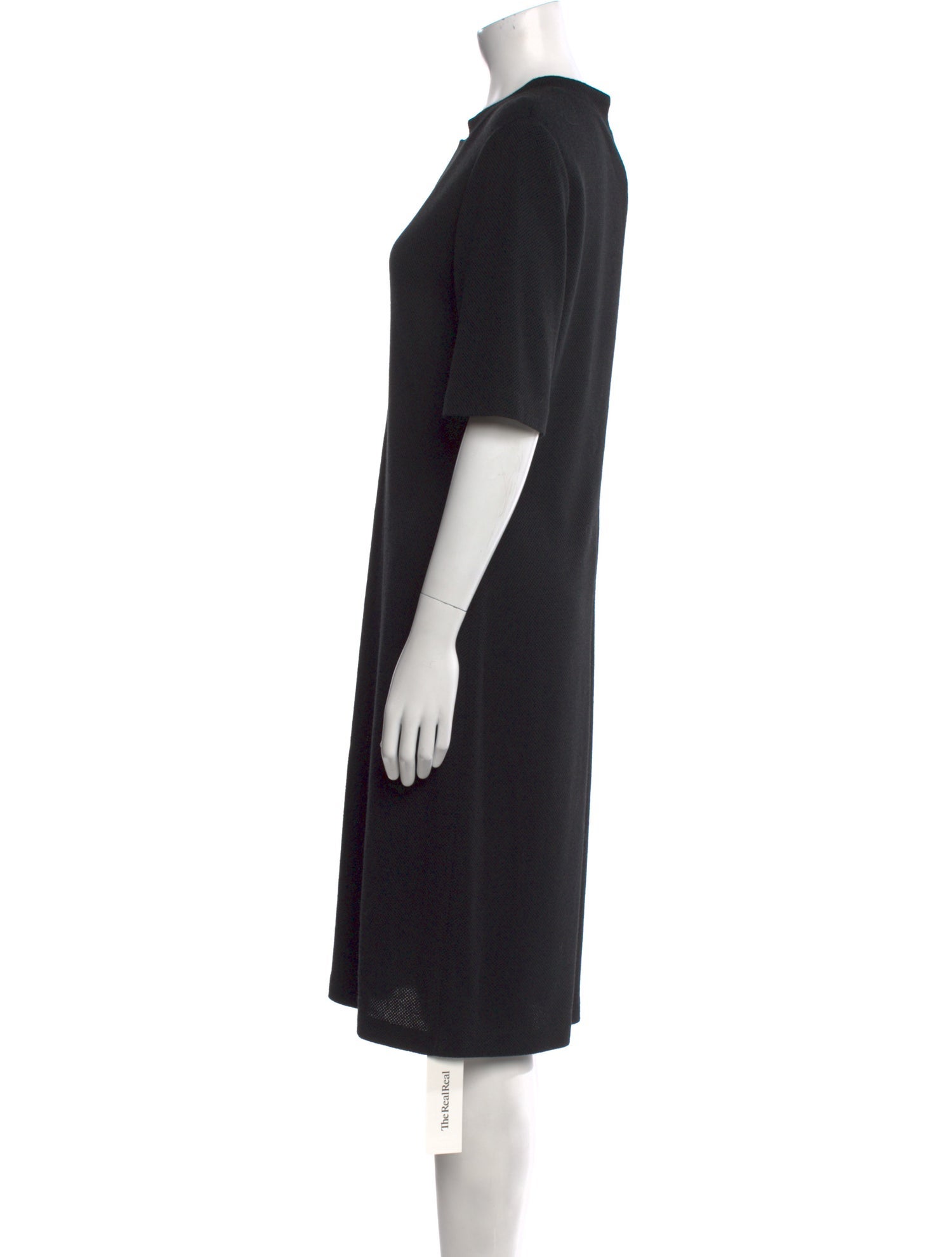 St. John Caviar Wool Knee-Length Dress