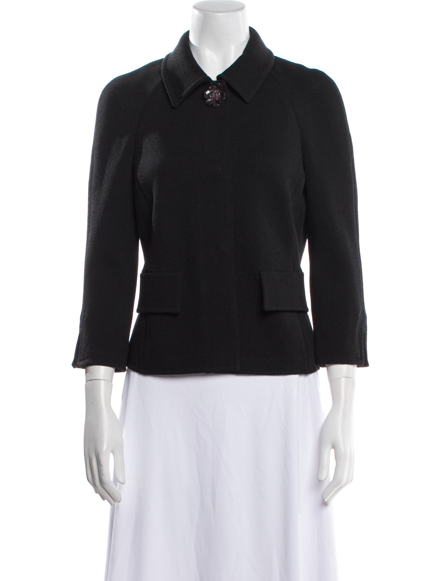 St. John Caviar Wool Blazer