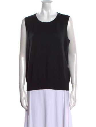 St. John Caviar Wool Scoop Neck Sweater