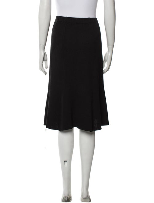 St. John Caviar Wool Knee-Length Skirt