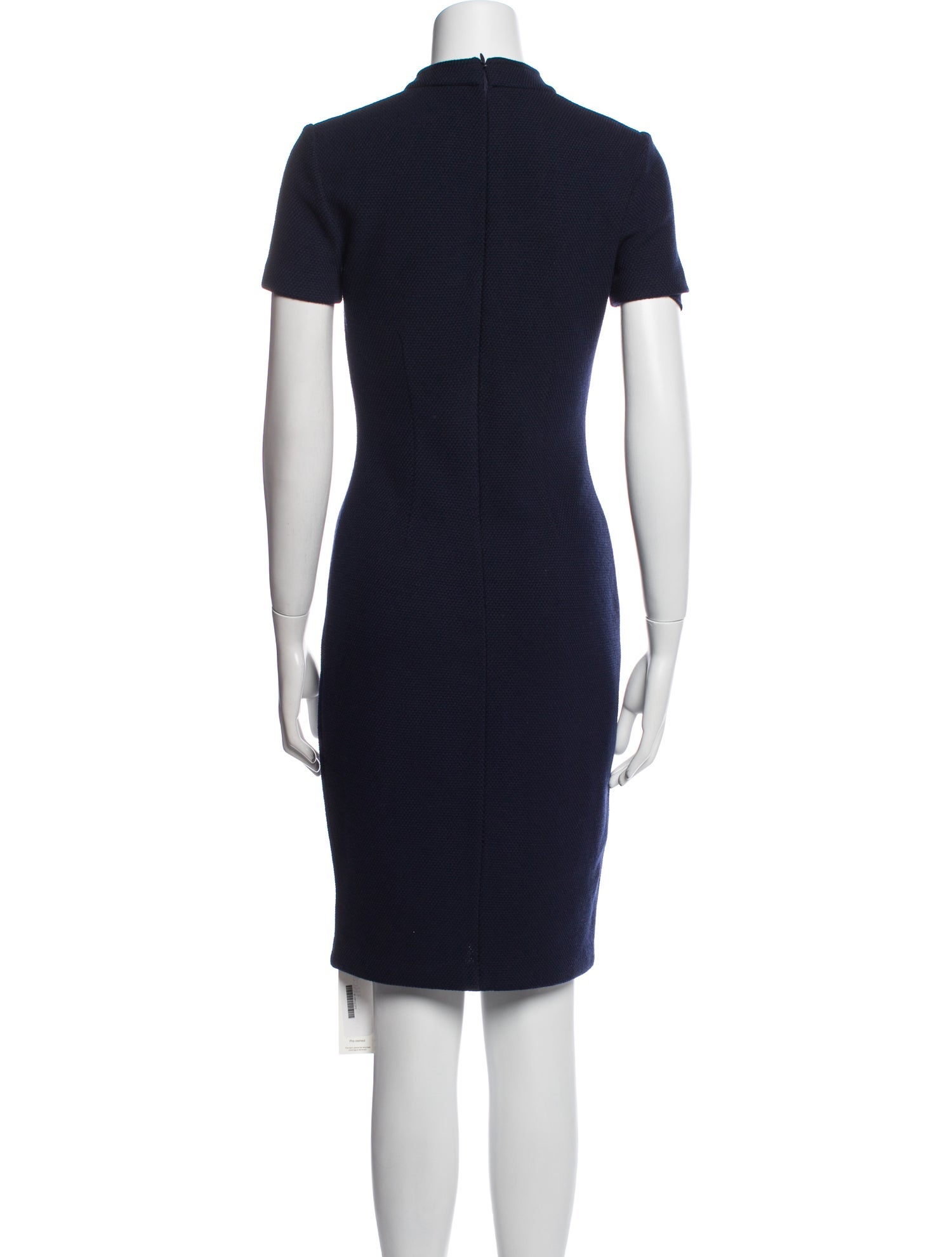St. John Caviar Wool Knee-Length Dress