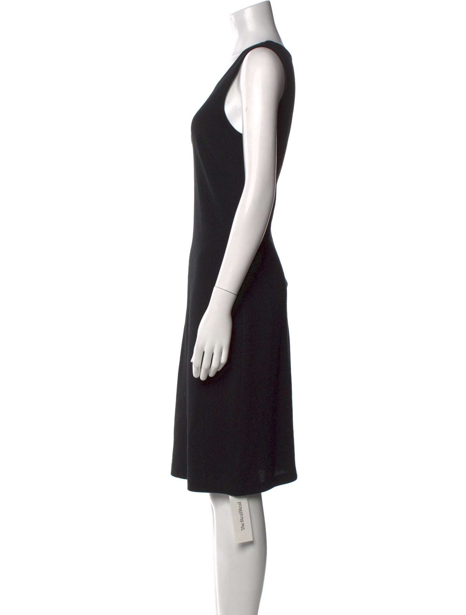 St. John Caviar Wool Knee-Length Dress