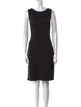 St. John Caviar Wool Knee-Length Dress