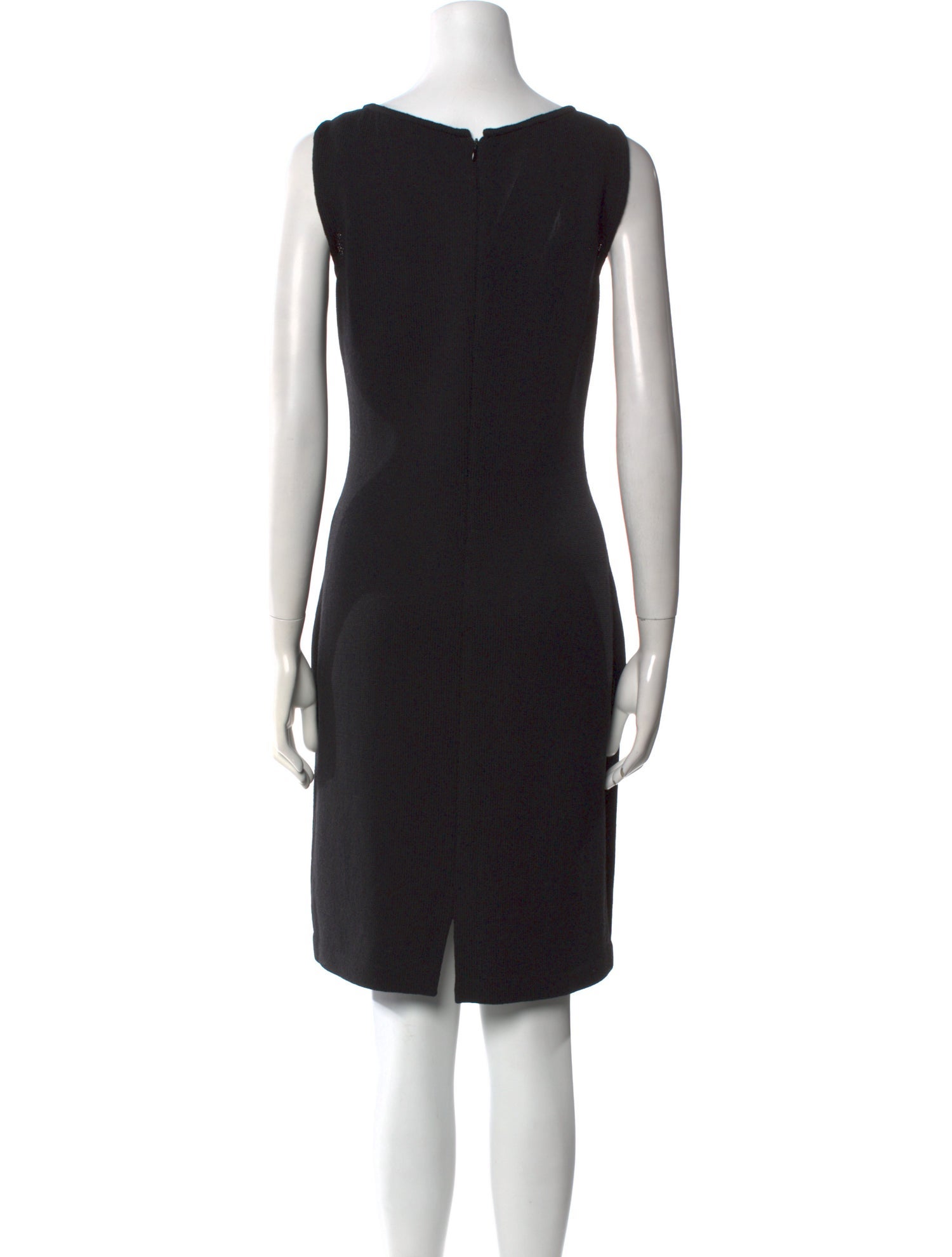 St. John Caviar Wool Knee-Length Dress