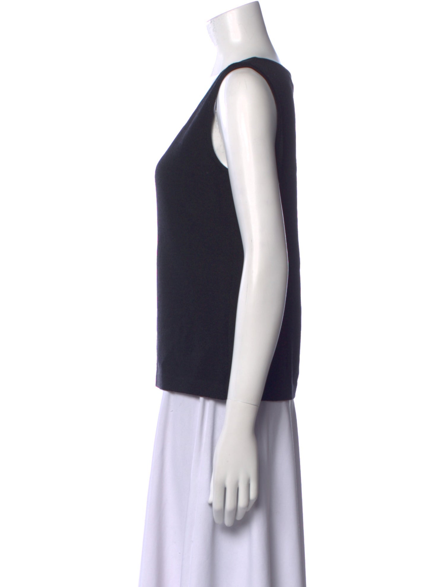 St. John Caviar Wool Scoop Neck Top w/ Tags