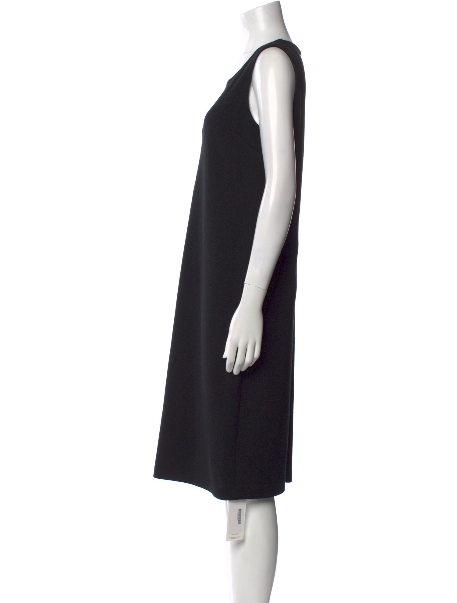 St. John Caviar Wool Midi Length Dress