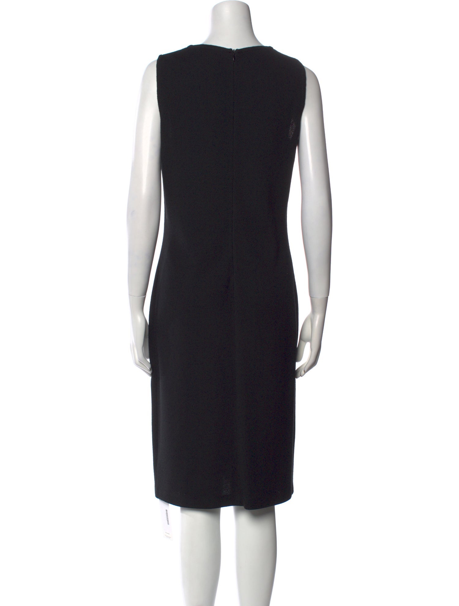 St. John Caviar Wool Midi Length Dress