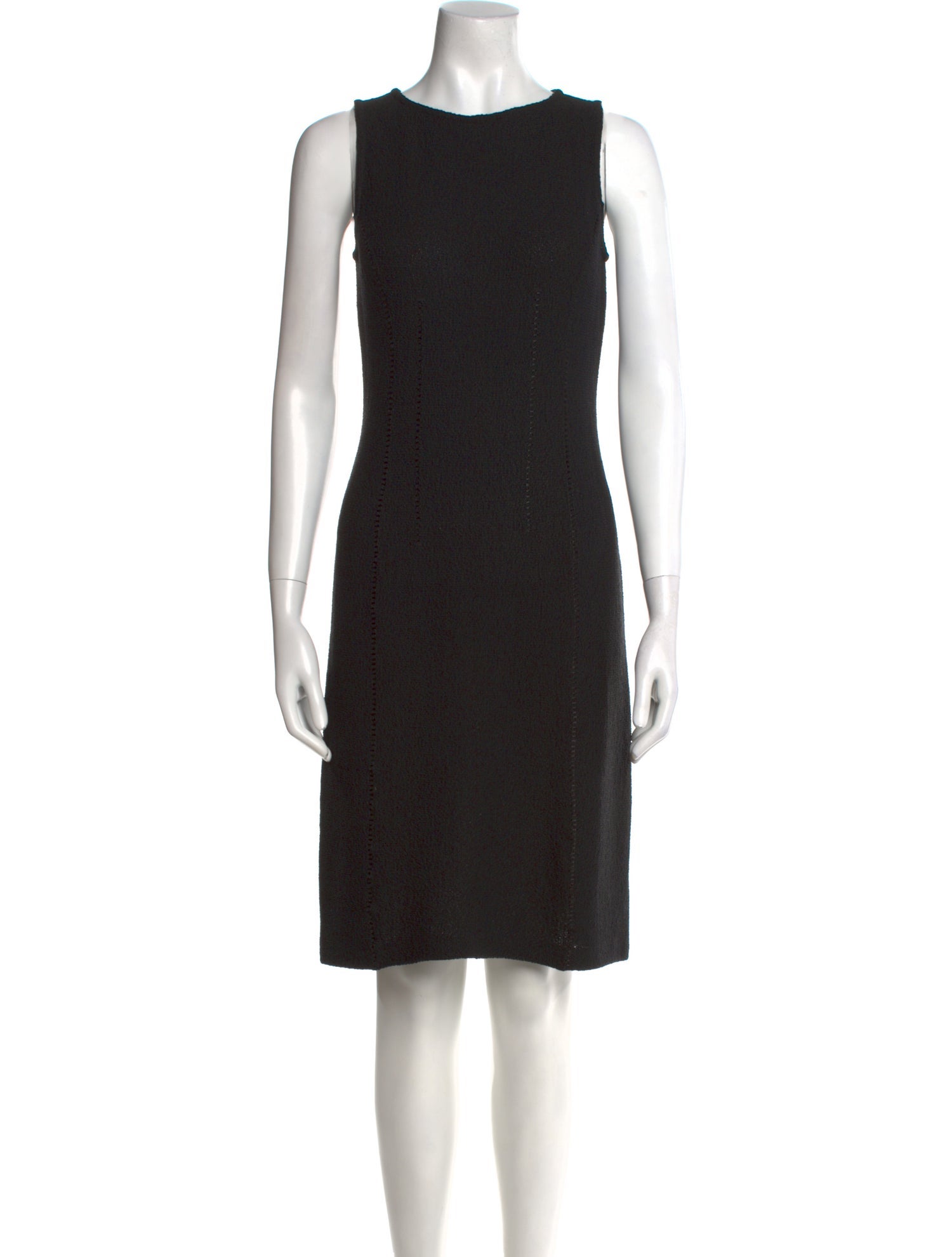 St. John Caviar Wool Knee-Length Dress