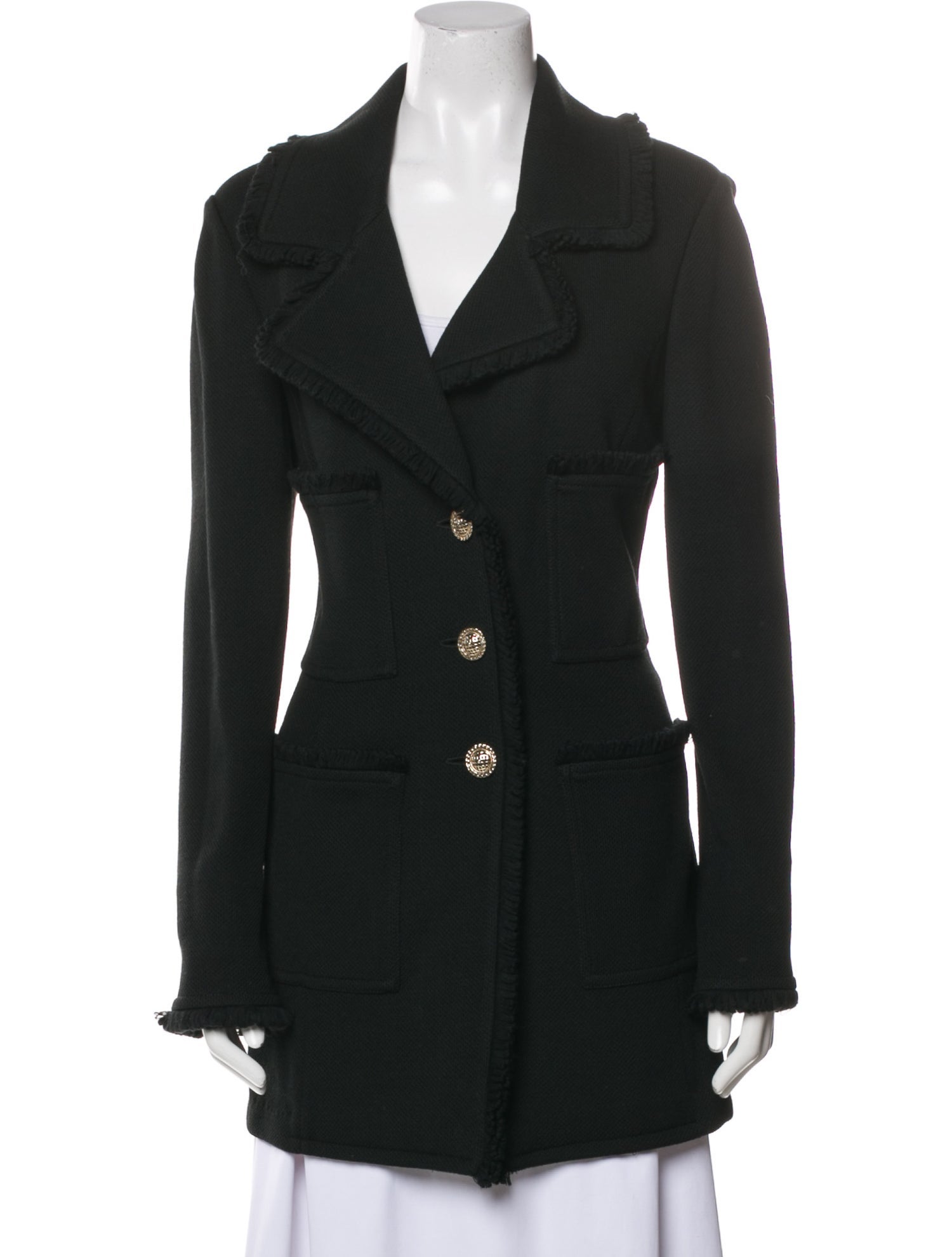 St. John Caviar Wool Peacoat