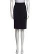 St. John Caviar Wool Knee-Length Skirt