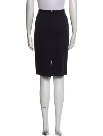 St. John Caviar Wool Knee-Length Skirt