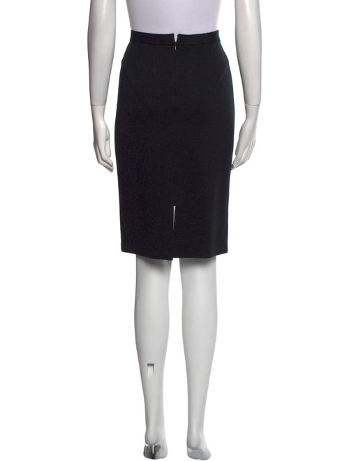 St. John Caviar Wool Knee-Length Skirt