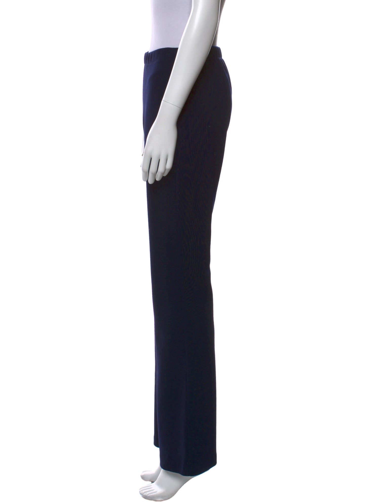 St. John Caviar Wool Wide Leg Pants