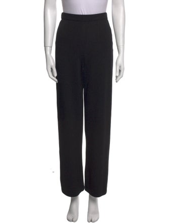 St. John Caviar Wool Wide Leg Pants