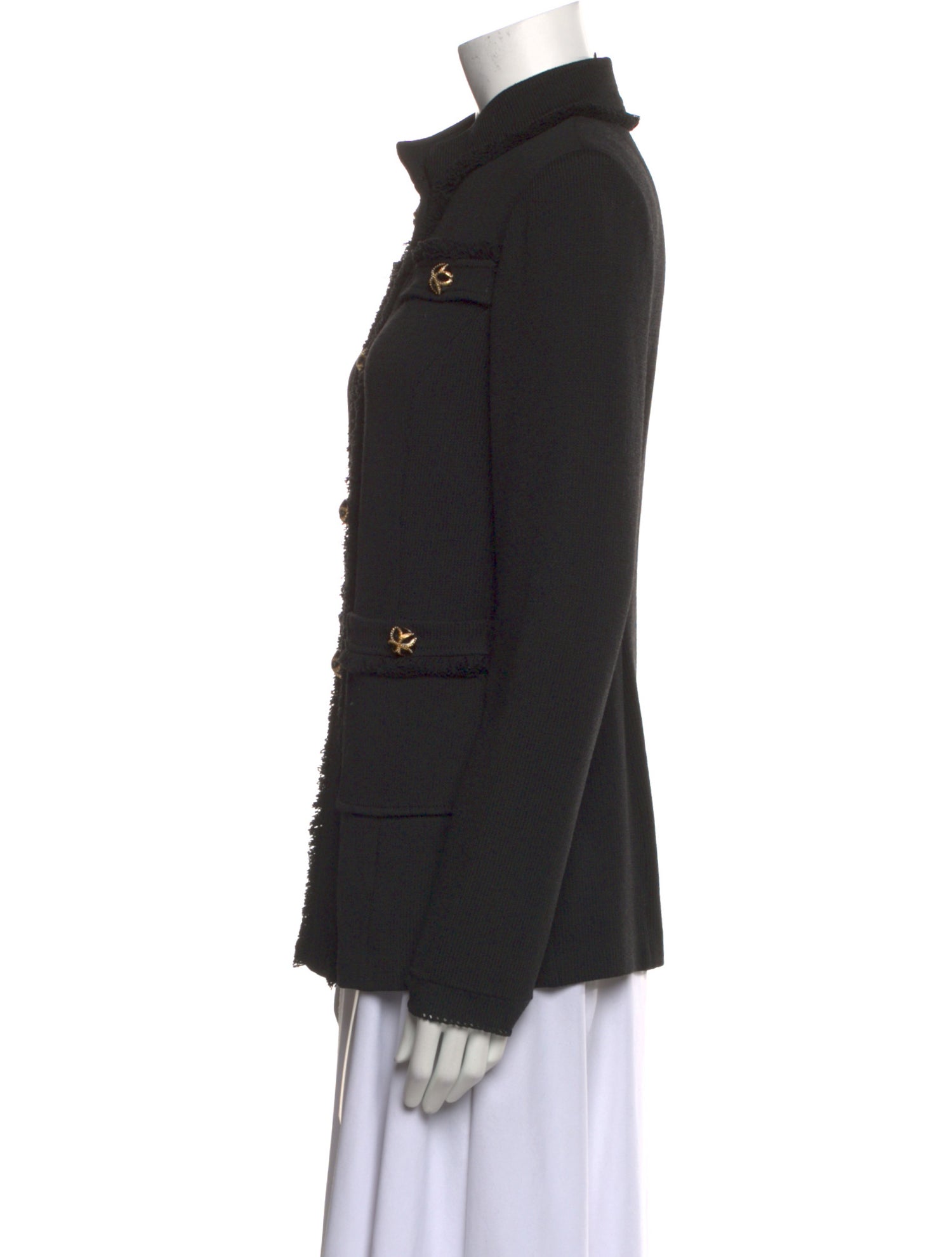 St. John Caviar Mock Neck Sweater