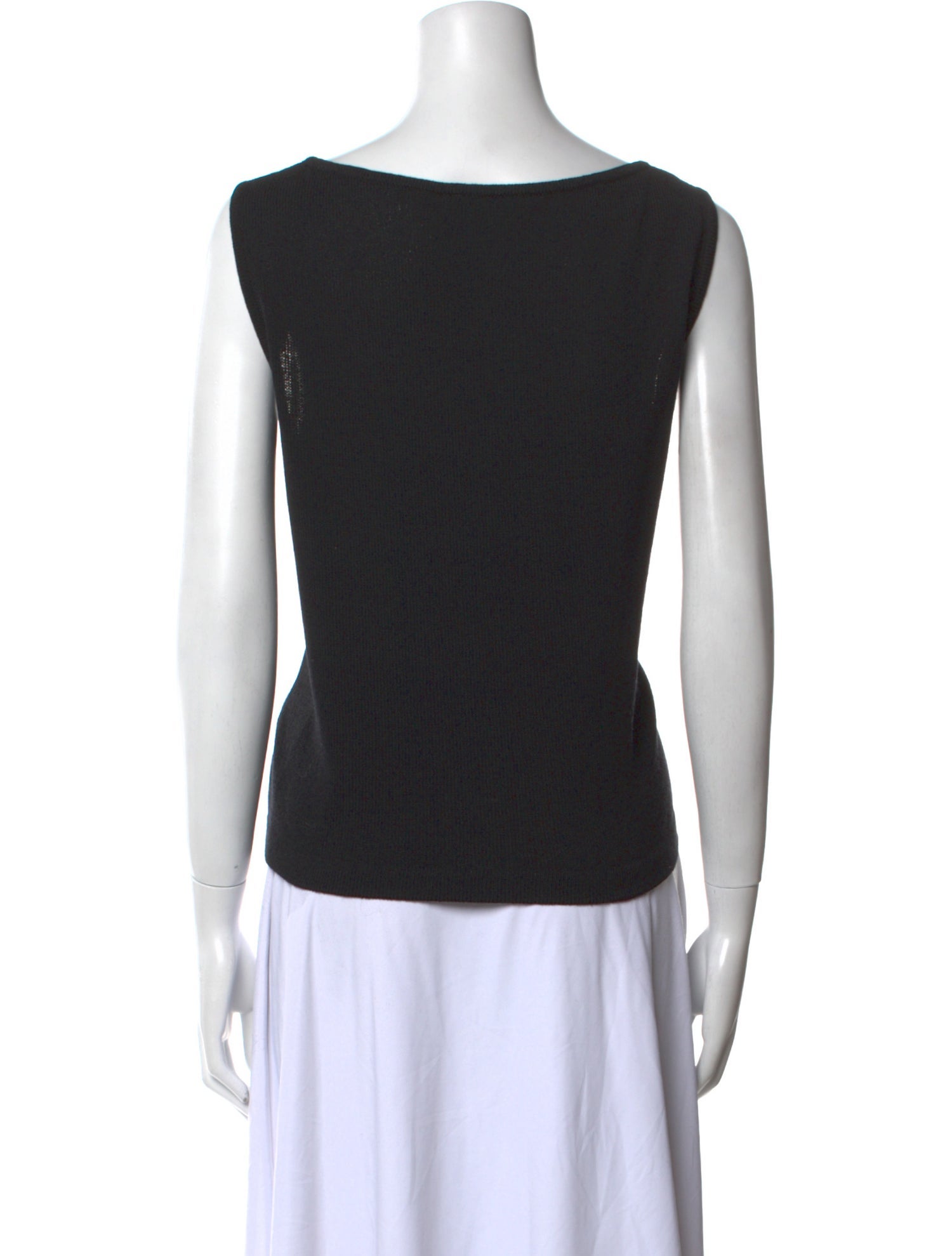 St. John Caviar Wool Scoop Neck Top