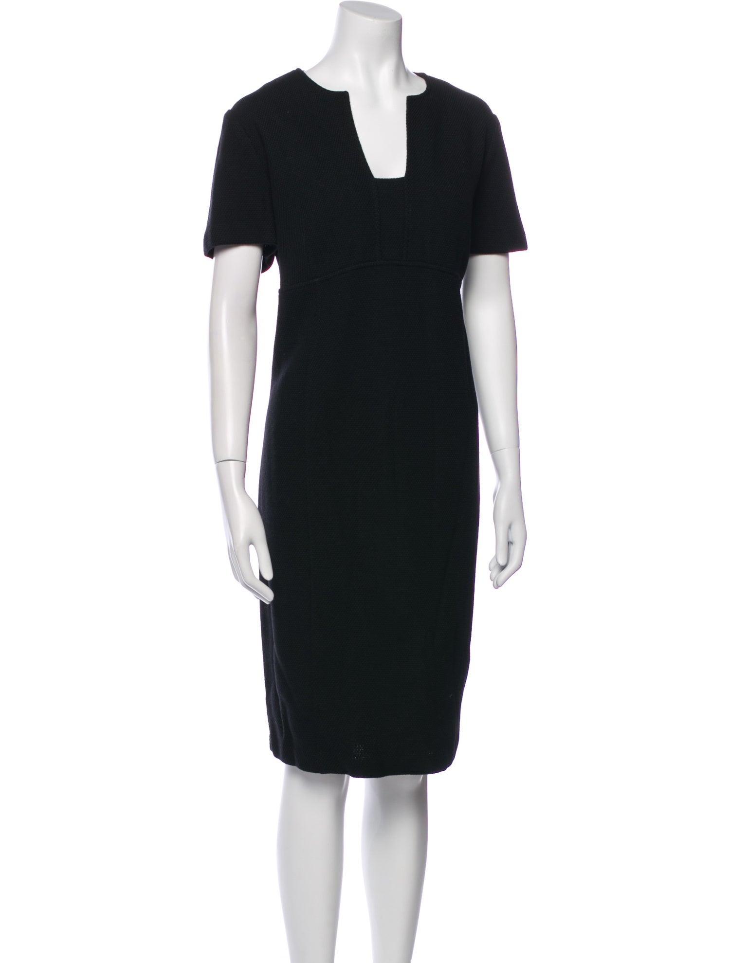 St. John Caviar Wool Knee-Length Dress w/ Tags