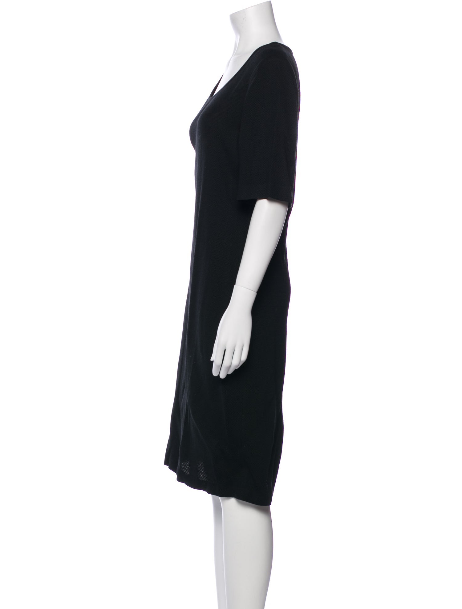 St. John Caviar Wool Knee-Length Dress w/ Tags
