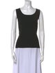St. John Caviar Scoop Neck Sleeveless Top