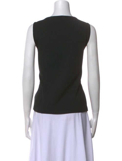 St. John Caviar Scoop Neck Sleeveless Top