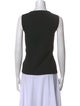 St. John Caviar Scoop Neck Sleeveless Top