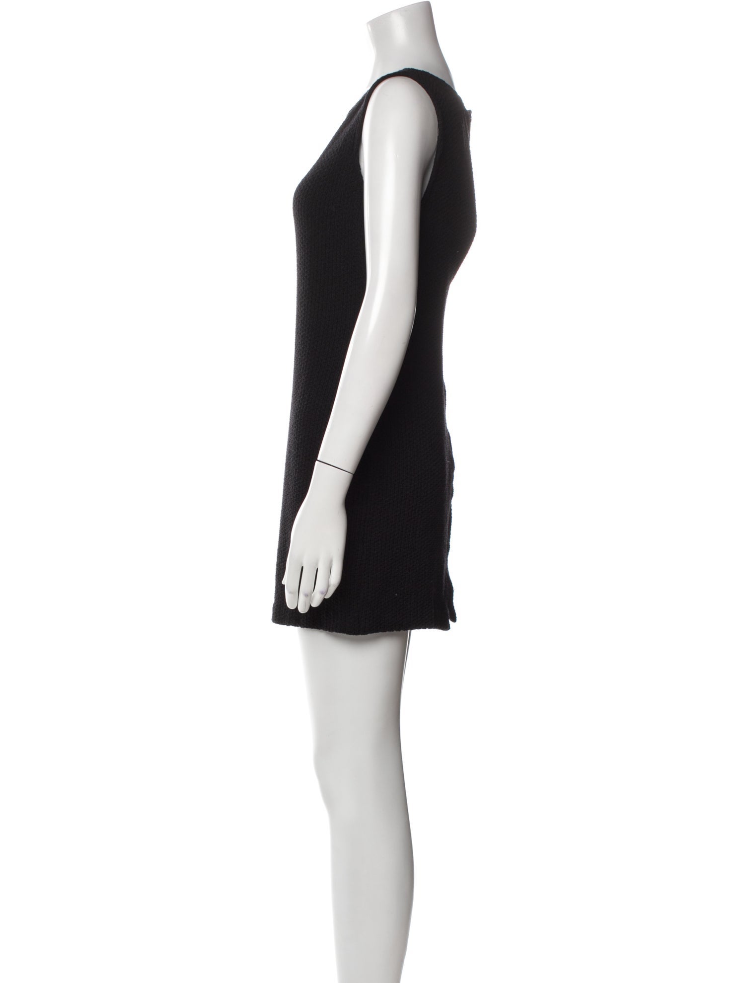 St. John Caviar Scoop Neck Mini Dress