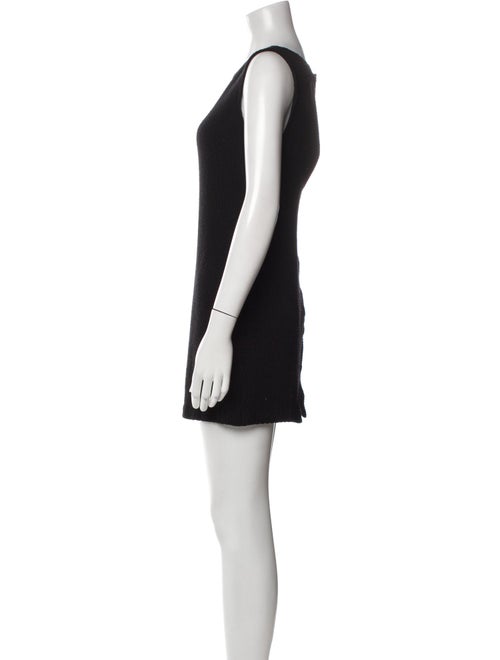 St. John Caviar Scoop Neck Mini Dress