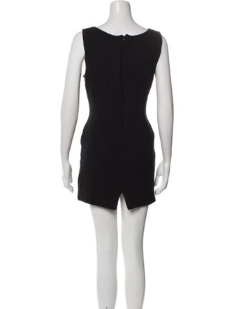St. John Caviar Scoop Neck Mini Dress