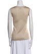 St. John Caviar Scoop Neck Sleeveless Top