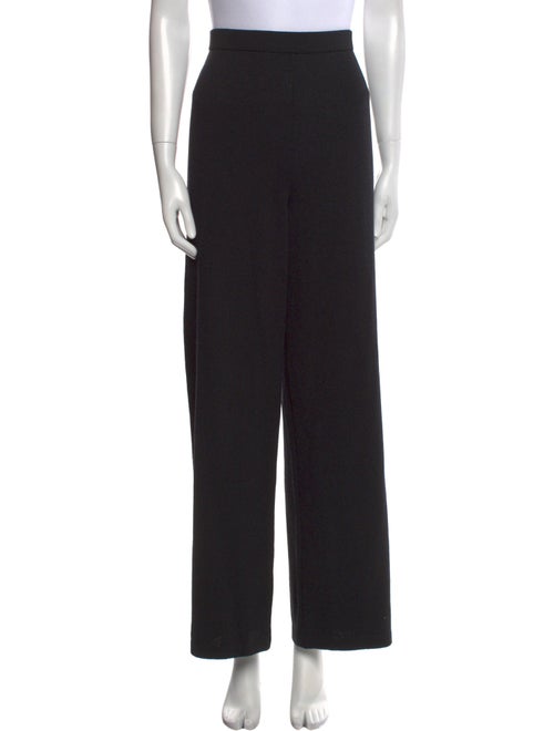 St. John Caviar Wool Wide Leg Pants