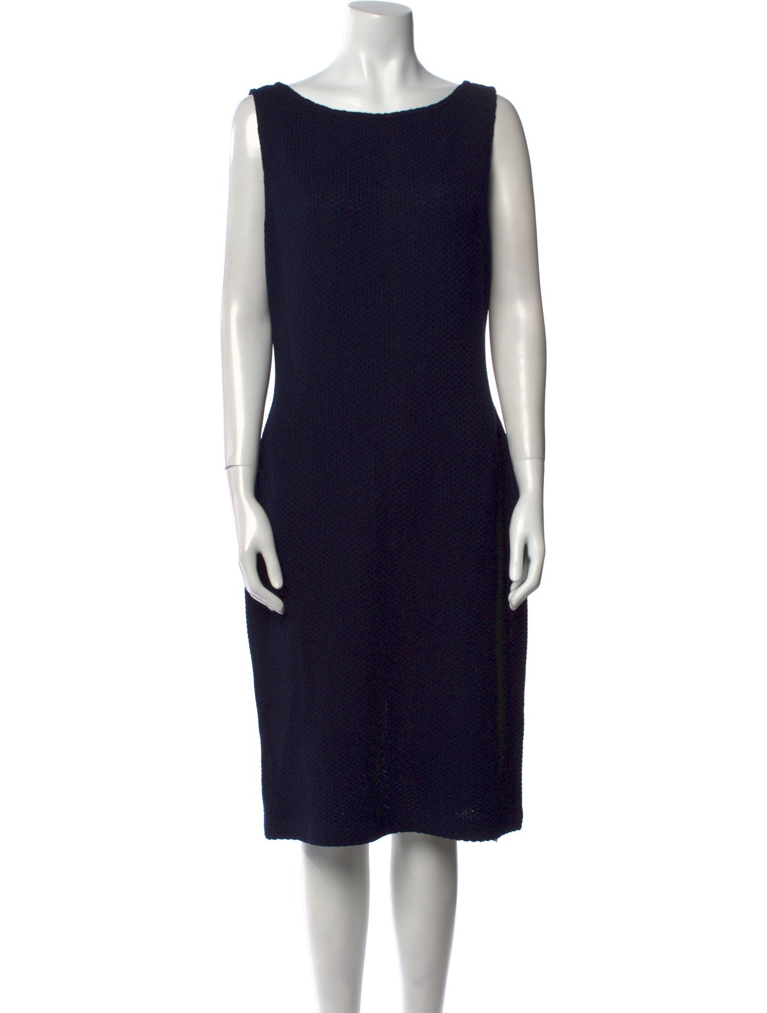 St. John Caviar Wool Knee-Length Dress