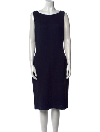 St. John Caviar Wool Knee-Length Dress