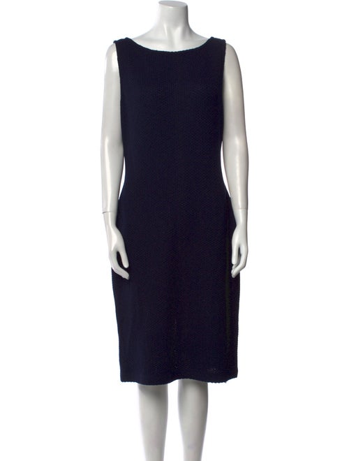 St. John Caviar Wool Knee-Length Dress