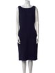 St. John Caviar Wool Knee-Length Dress
